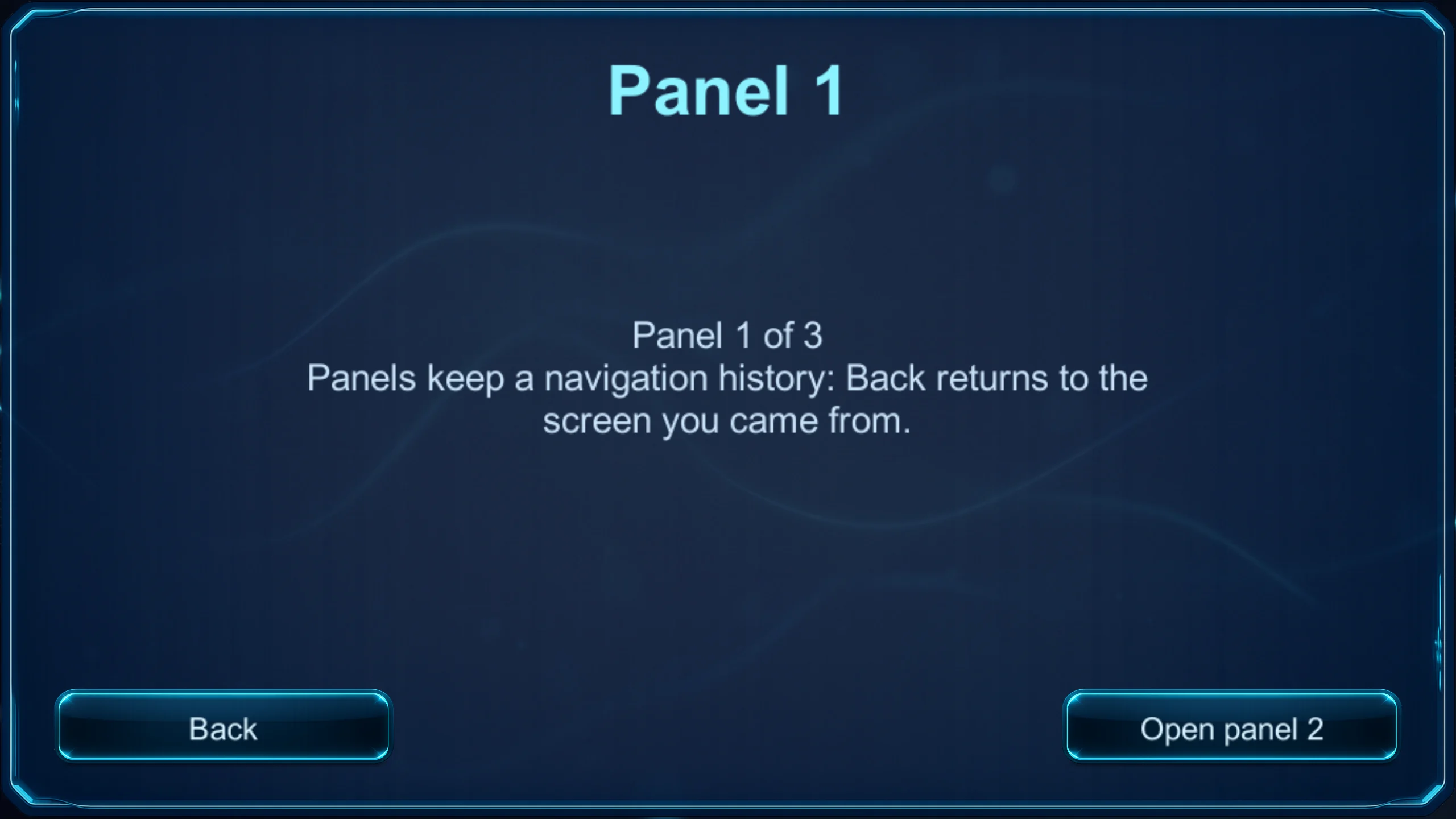 GUI Manager demo panel