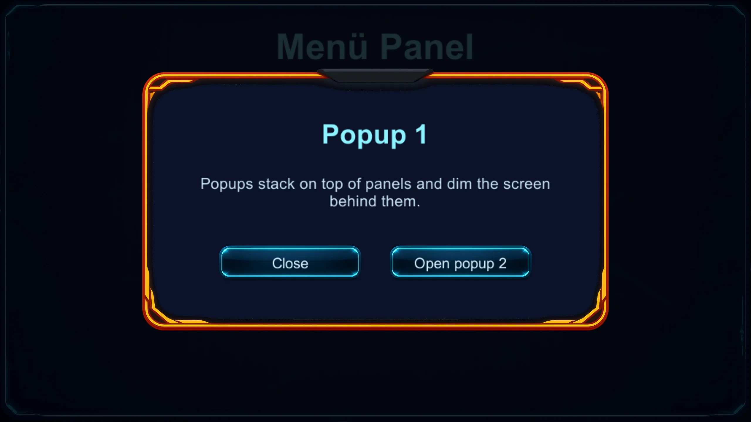 GUI Manager demo popup