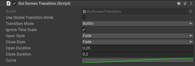 GuiScreenTransition component