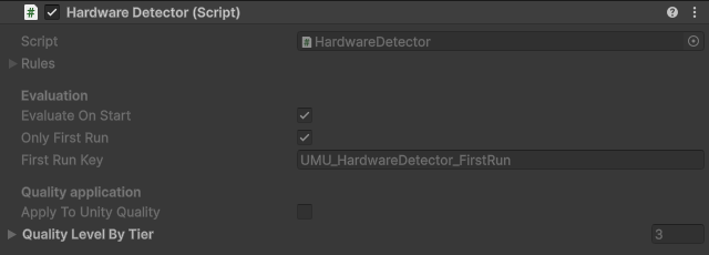HardwareDetector component